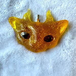 Cat necklace handcrafted